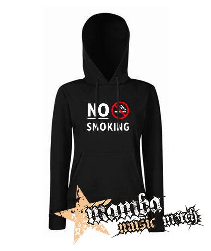 NO SMOKING - Slogan - čierna dámska mikina