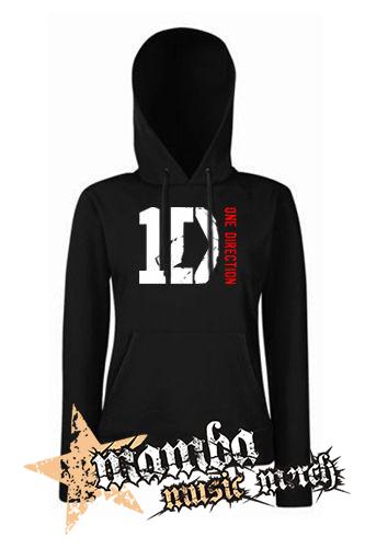 ONE DIRECTION - Red Logo - čierna dámska mikina