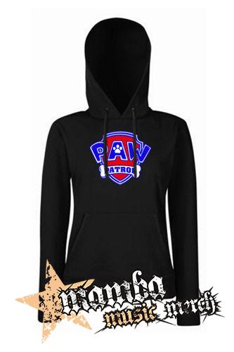PAW PATROL - LABKOVÁ PATROLA - Logo Color - čierna dámska mikina