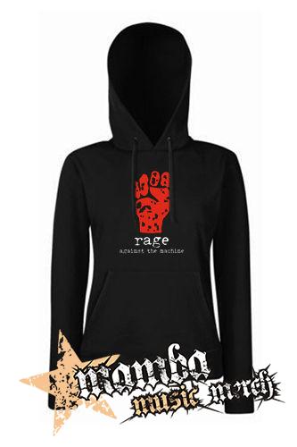 RAGE AGAINST THE MACHINE - Logo Paw - čierna dámska mikina