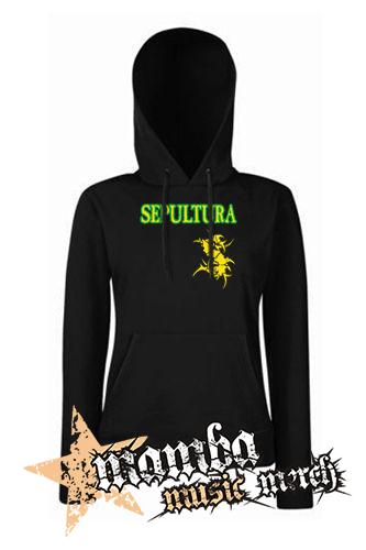SEPULTURA - Brasil Yellow Logo - čierna dámska mikina