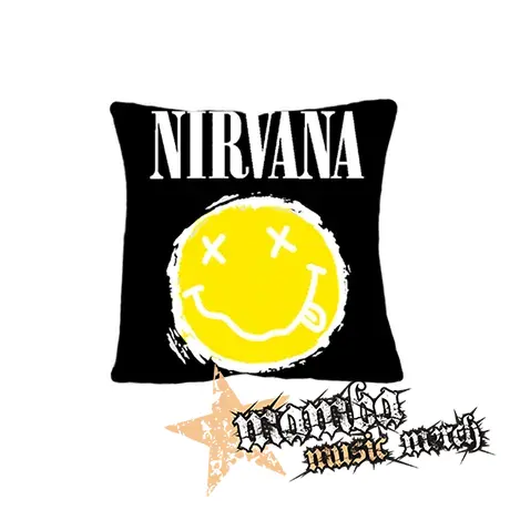 NIRVANA - Yellow Black Smile - vankúš