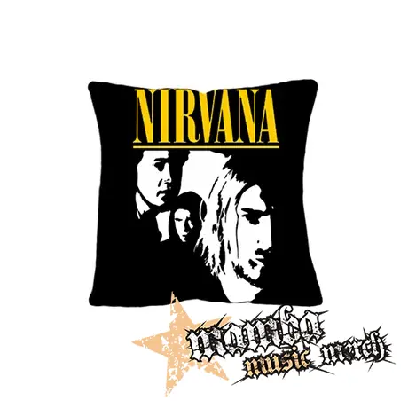 NIRVANA - Yellow Logo Band - vankúš