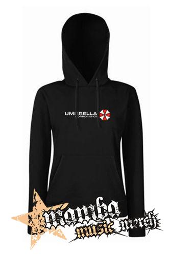 UMBRELLA CORPORATION - Logo Red White - čierna dámska mikina