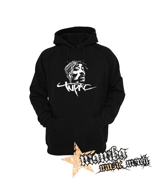 2 PAC - Portrait & Name - čierna pánska mikina