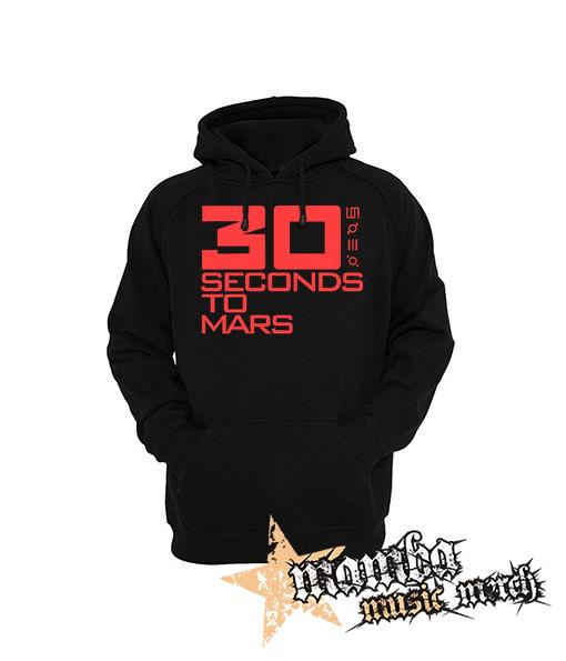 30 SECONDS TO MARS - Red Logo - čierna pánska mikina