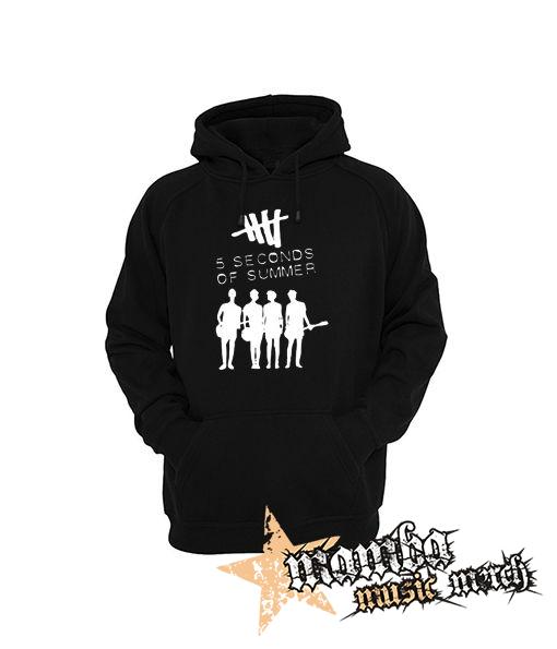 5 SECONDS OF SUMMER - Logo & Band - čierna pánska mikina