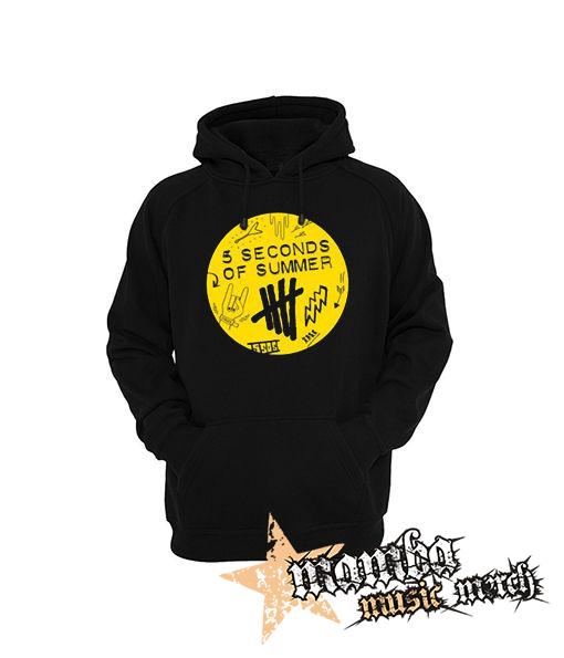 5 SECONDS OF SUMMER - Scribble Logo - čierna pánska mikina