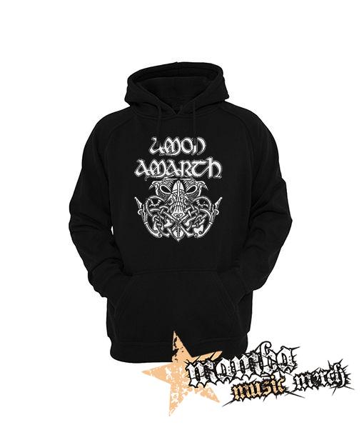 AMON AMARTH - Logo Mjolnir - čierna pánska mikina
