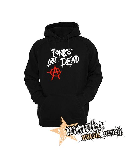 ANARCHY - Punks Not Dead - čierna pánska mikina