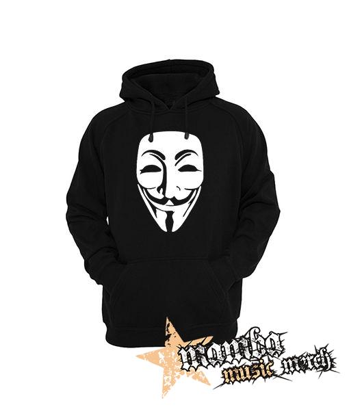 ANONYMOUS - čierna pánska mikina
