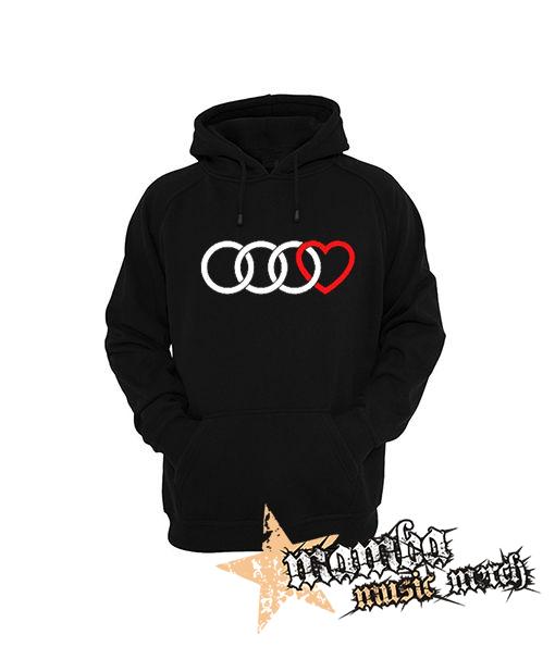 AUDI - Love - čierna pánska mikina