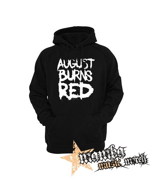 AUGUST BURNS RED - Big Logo - čierna pánska mikina
