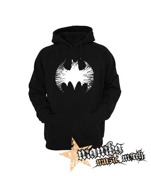 BATMAN - Cracked Emblem - čierna pánska mikina