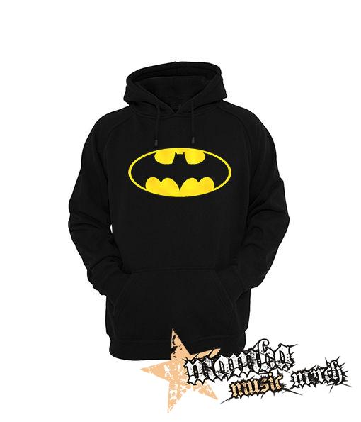 BATMAN - Yellow Logo - čierna pánska mikina
