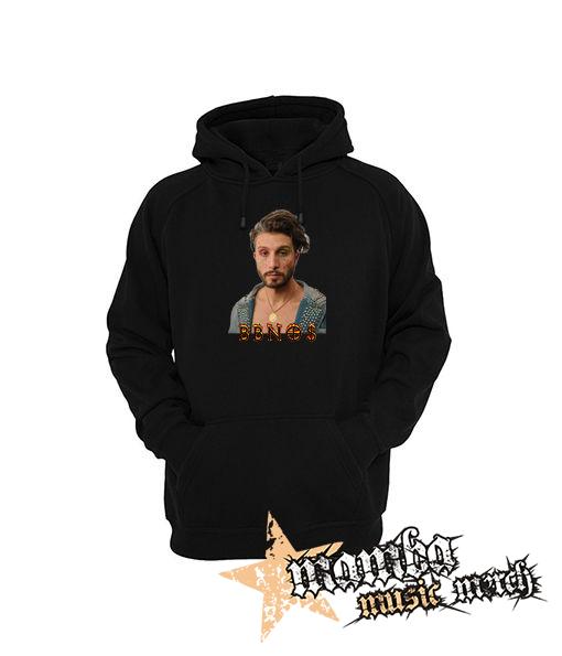 BBNO$ - Portrait Logo Fire - čierna pánska mikina