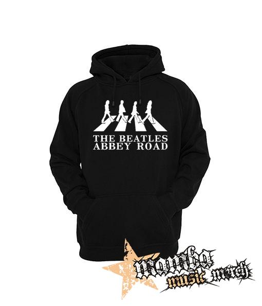 BEATLES - Abbey Roads Silhouette - čierna pánska mikina