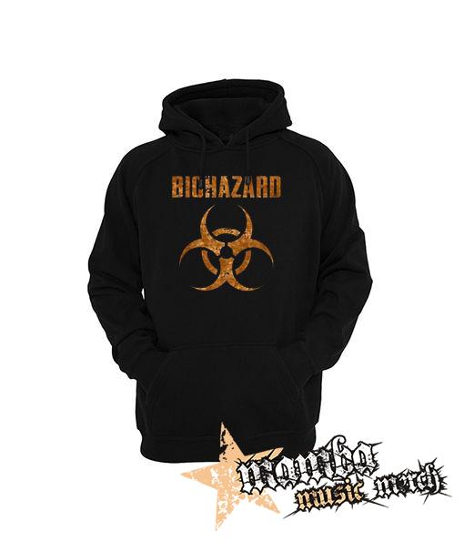 BIOHAZARD - Logo Orange - čierna pánska mikina