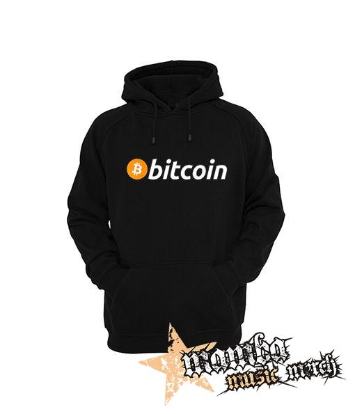 BITCOIN - Logo - čierna pánska mikina