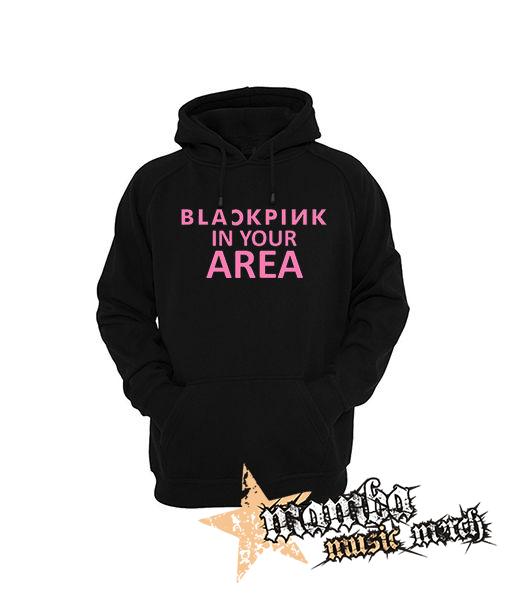 BLACKPINK - In Your Area Pink - čierna pánska mikina