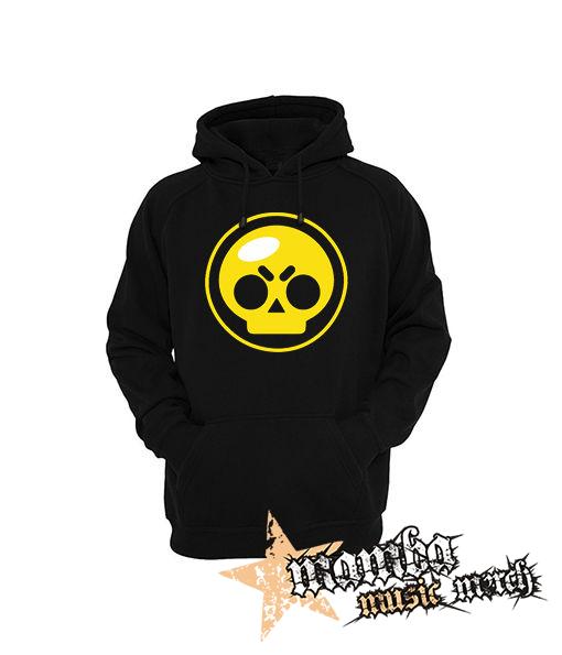 BRAWL STARS - Yellow Skull - čierna pánska mikina