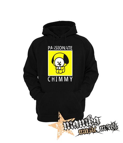 BT21 - Passionate Chimmy NA ČIERNE - čierna pánska mikina