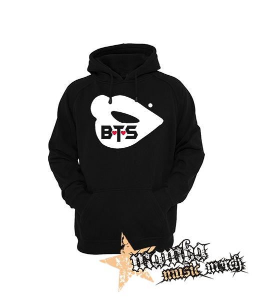 BTS - BANGTAN BOYS - Lips - čierna pánska mikina