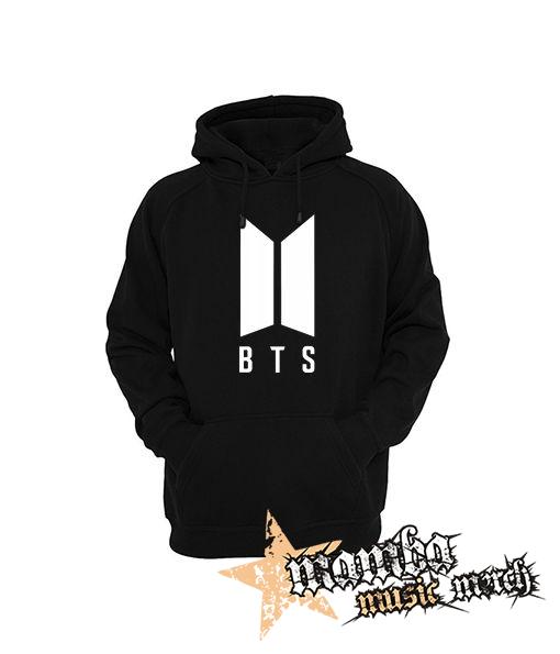 BTS - BANGTAN BOYS - Logo 2 - čierna pánska mikina