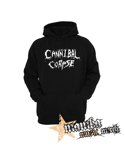 CANNIBAL CORPSE - Old School Logo White - čierna pánska mikina