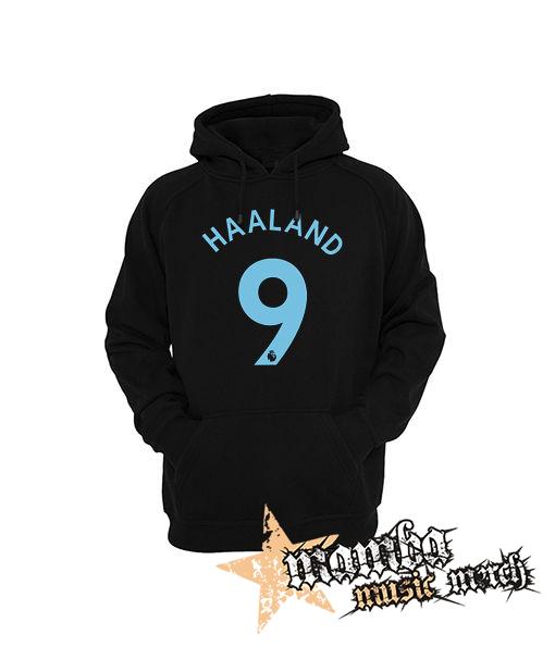 ERLING HAALAND - 9 BLUE - čierna pánska mikina