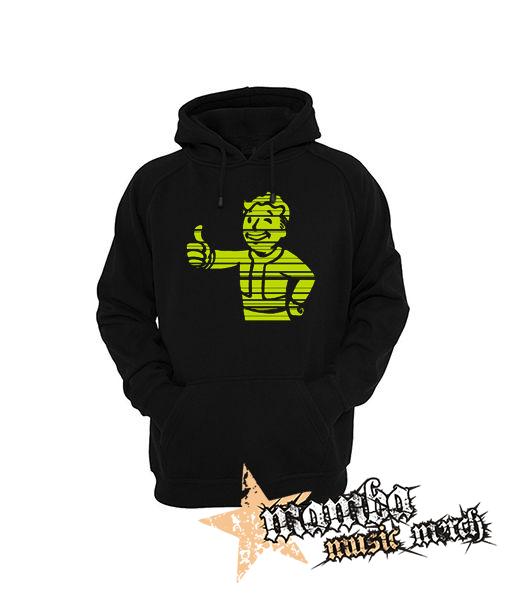 FALLOUT - Vault Boy Green Vintage - čierna pánska mikina