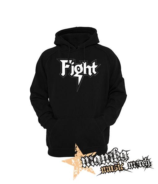 FIGHT - Logo Metal Band Rob Halford - čierna pánska mikina