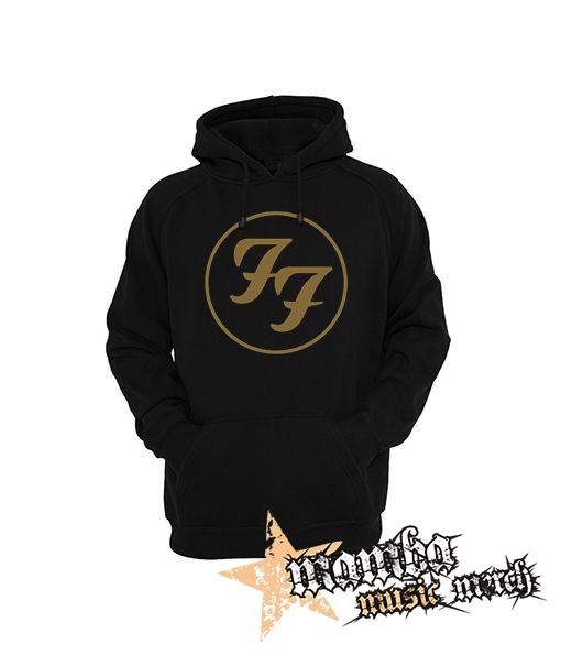 FOO FIGHTERS - Gold Logo - čierna pánska mikina