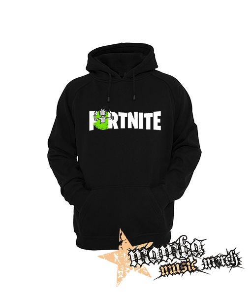 FORTNITE Season 7 - Rick Sanchez Logo - čierna pánska mikina