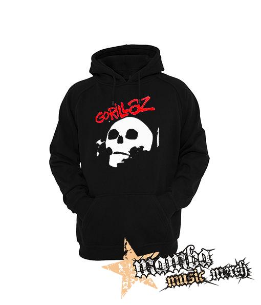 GORILLAZ - Skull - čierna pánska mikina