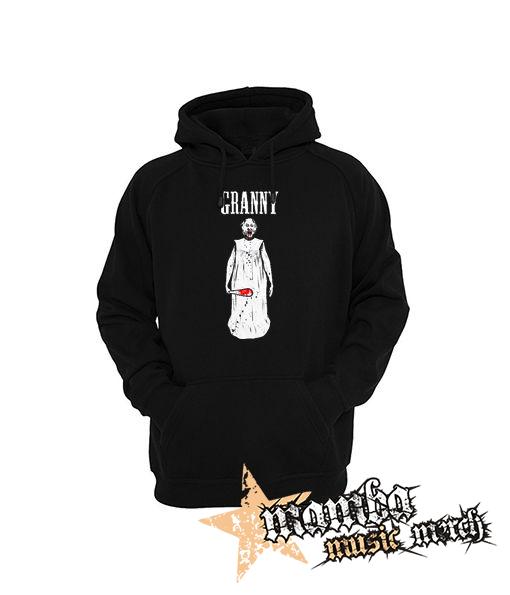 GRANNY HORROR VILLAGE - Logo & Portrait - čierna pánska mikina