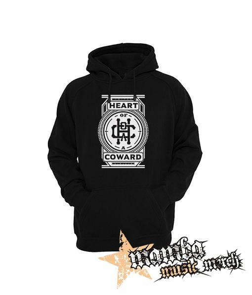 HEART OF A COWARD - Logo - čierna pánska mikina