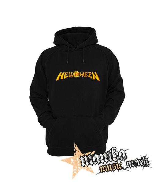 HELLOWEEN - Yellow Red Classic Logo 80 Years - čierna pánska mikina