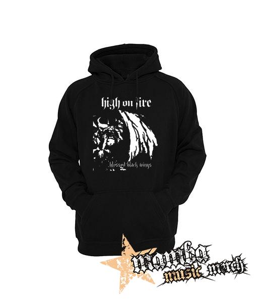 HIGH ON FIRE - Blessed Black Wings - čierna pánska mikina