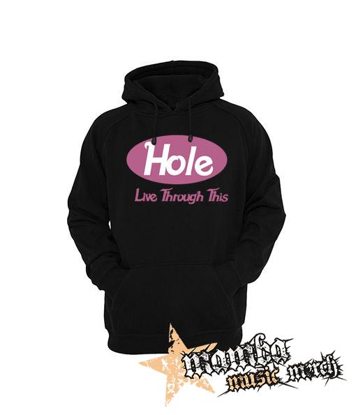 HOLE - Live Through This - čierna pánska mikina