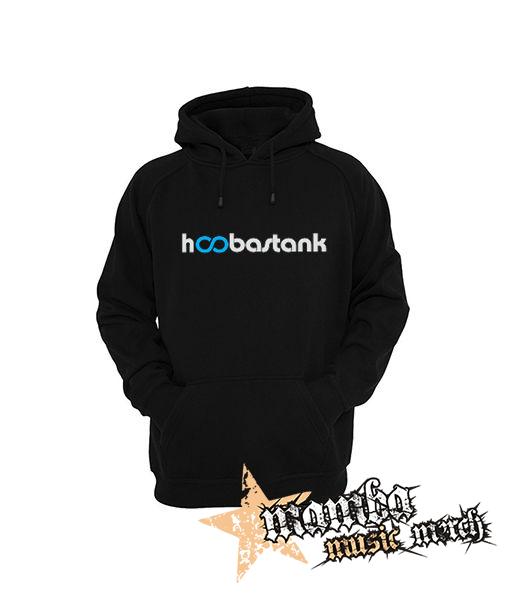 HOOBASTANK - Logo Blue - čierna pánska mikina