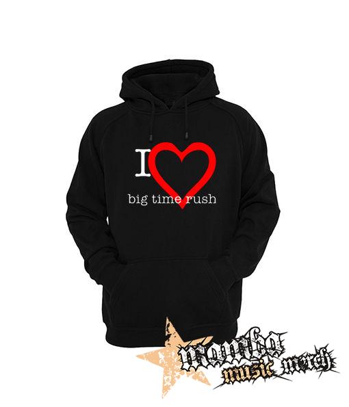 I LOVE BIG TIME RUSH - čierna pánska mikina