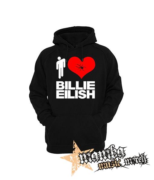 I LOVE BILLIE EILISH - čierna pánska mikina