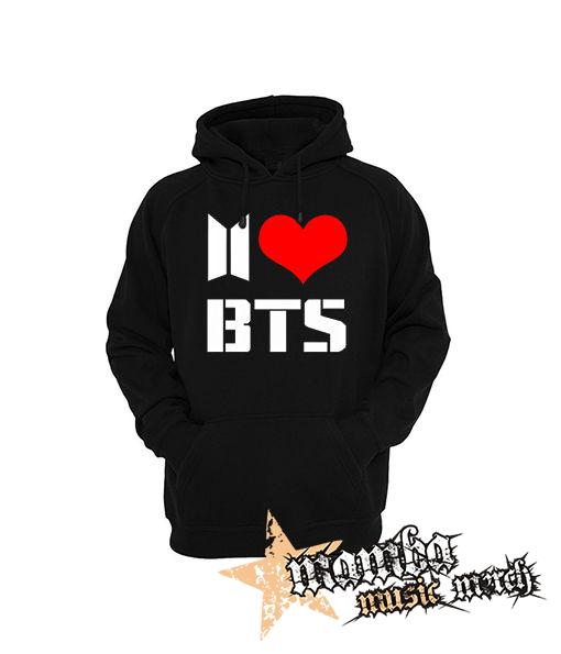 I LOVE BTS - čierna pánska mikina