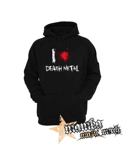I LOVE DEATH METAL - čierna pánska mikina