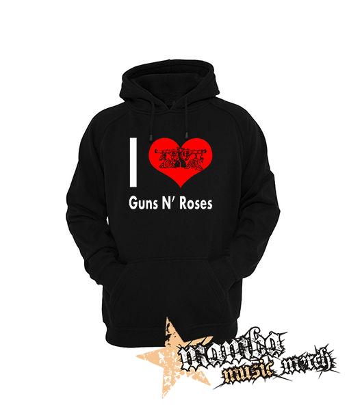 I LOVE GUNS N ROSES 2 - čierna pánska mikina