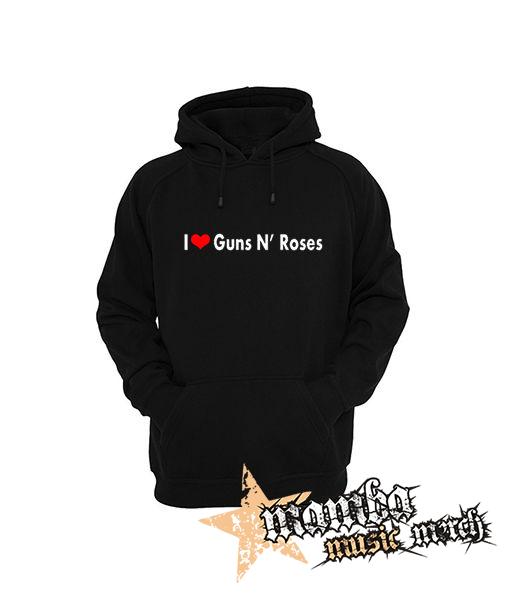 I LOVE GUNS N ROSES - čierna pánska mikina