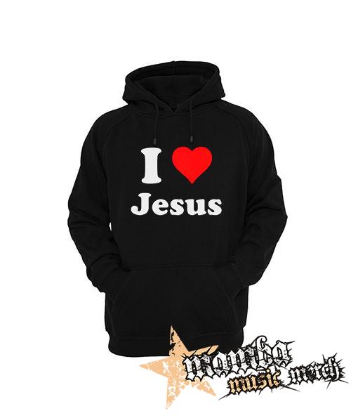 I LOVE JESUS - čierna pánska mikina