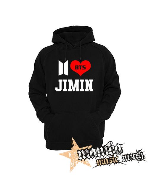 I LOVE JIMIN - Bangtan Boys - čierna pánska mikina
