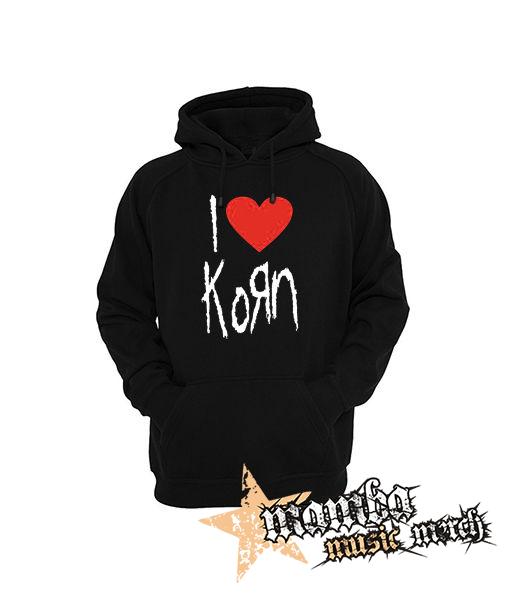 I LOVE KORN - čierna pánska mikina